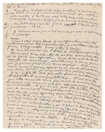 Lot #6018 Joan Miro Early and Lengthy Autograph Letter Signed - Image 3