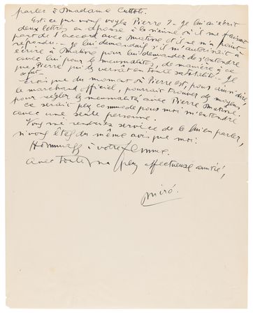 Lot #6018 Joan Miro Early and Lengthy Autograph Letter Signed - Image 4