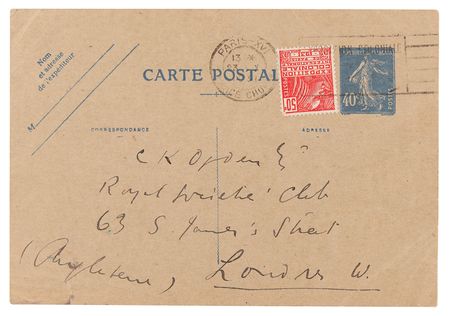 Lot #6111 James Joyce Autograph Letter Signed to the Inventor of Basic English - Image 2