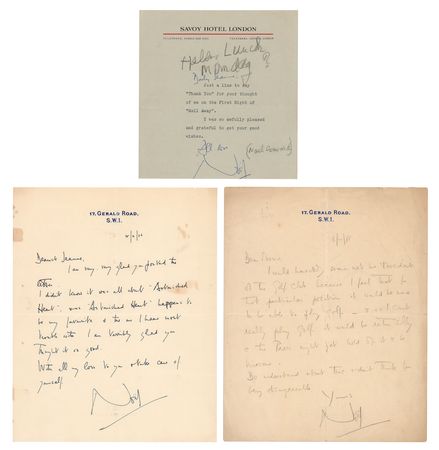 Lot #6170 Noel Coward (2) Autograph Letters Signed and (1) Typed Letter Signed - Image 1