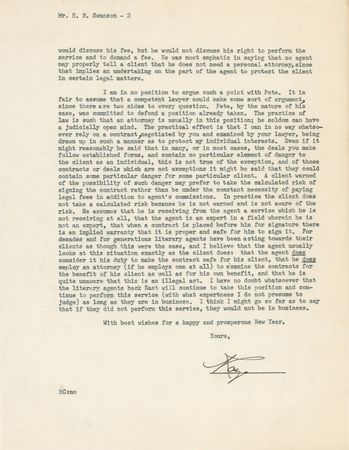 Lot #6167 Raymond Chandler Typed Letter Signed - Image 3