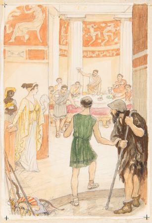 Lot #6031 Ernest H. Shepard Signed Original Study for 'The Odyssey' - Image 1