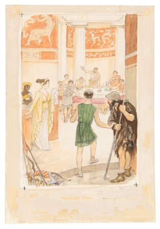 Lot #6031 Ernest H. Shepard Signed Original Study for 'The Odyssey' - Image 2