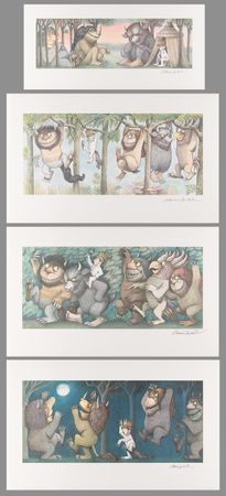 Lot #6139 Maurice Sendak (4) Signed Prints from 'Where the Wild Things Are' - Image 1