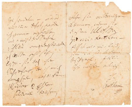 Lot #6218 Ludwig van Beethoven Autograph Letter Signed to His Secretary - Image 2