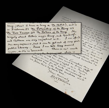 Lot #6152 J. R. R. Tolkien Autograph Letter Signed on The Hobbit and The Lord of the Rings - Image 1