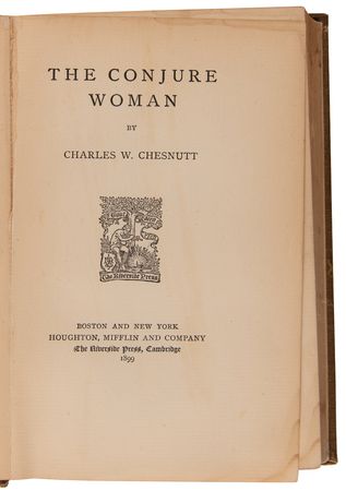 Lot #6076 Charles W. Chesnutt: The Conjure Woman (First Edition) - Image 2