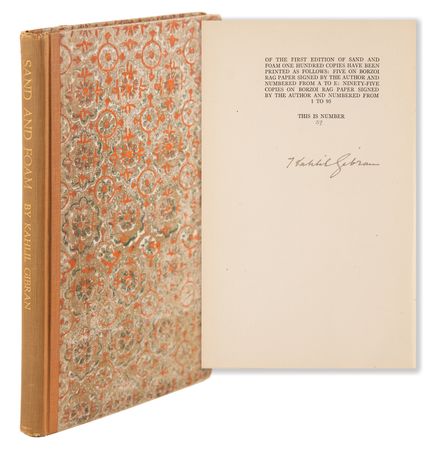 Lot #6096 Kahlil Gibran Signed Ltd. Ed. Book - Sand and Foam - Image 1