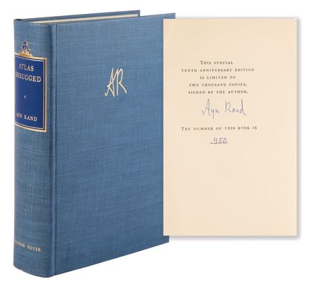 Lot #6134 Ayn Rand Signed Ltd. Ed. Book - Atlas Shrugged - Image 1