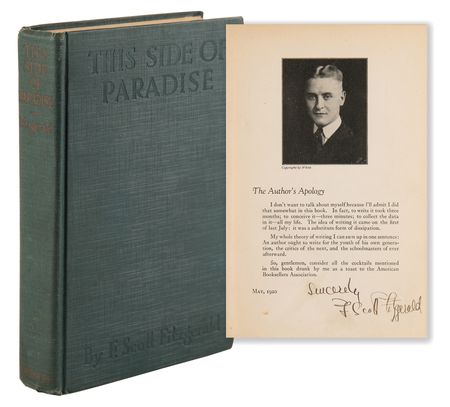 Lot #6093 F. Scott Fitzgerald Signed Book - This Side of Paradise - Image 1