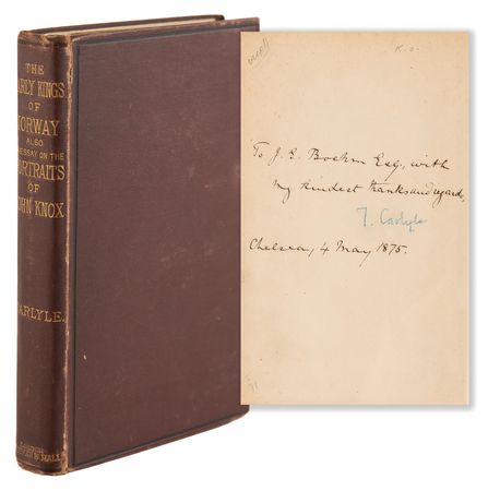 Lot #6166 Thomas Carlyle Signed Book - The Early Kings of Norway - Image 1