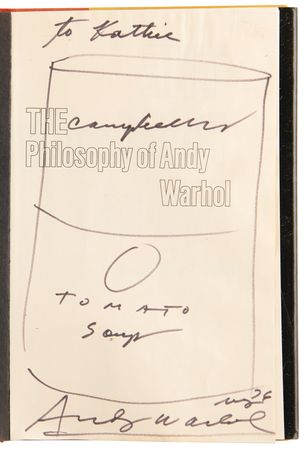 Lot #6037 Andy Warhol Signed Book with 