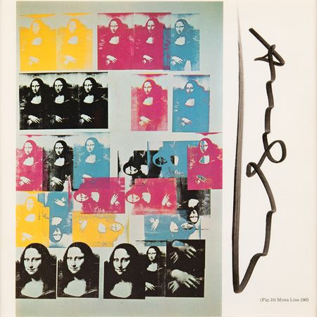 Lot #6039 Andy Warhol Signed Book Page of ?Colored Mona Lisa' - Image 1