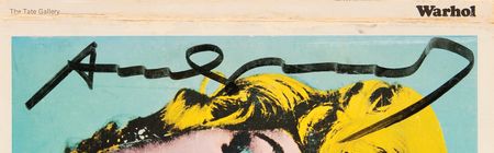 Lot #6042 Andy Warhol Signed '1971 Tate Gallery' Dust Jacket - Rare Marilyn Monroe and Elizabeth Taylor Signed Imagery - Image 3