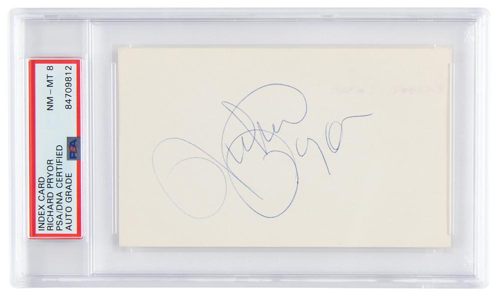 Richard Pryor Signature - PSA NM-MT 8 | RR Auction