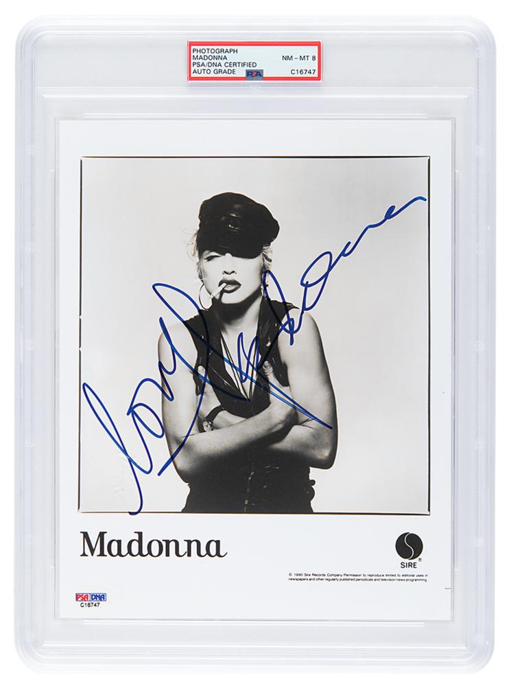 Madonna Signed Photograph - PSA NM-MT 8 | RR Auction
