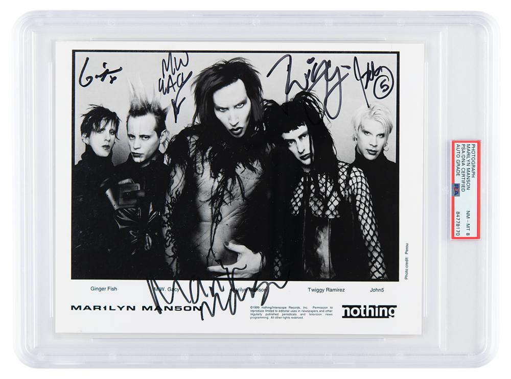 Marilyn Manson Signed Photograph - PSA NM-MT 8 | RR Auction