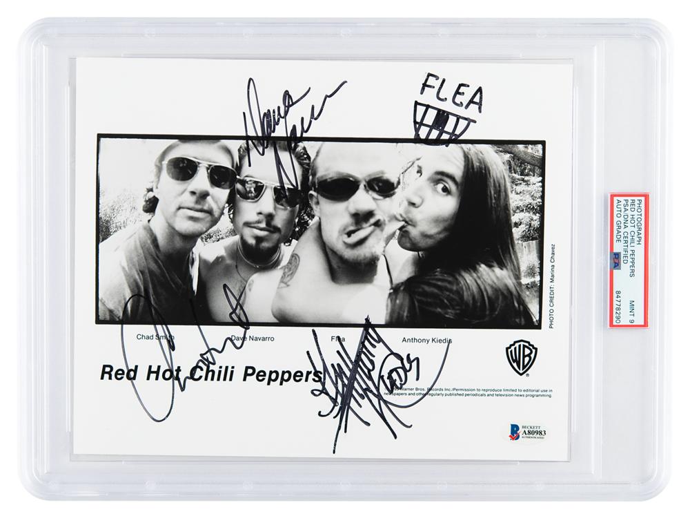 Red Hot Chili Peppers Signed Photograph PSA MINT RR Auction