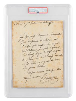 Lot #7119 Antoine-Augustin Parmentier Autograph