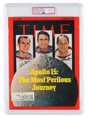Lot #7170 Apollo 15 Signed Magazine Cover - PSA