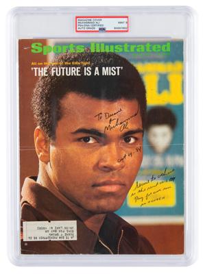 Lot #7457 Muhammad Ali Signed Magazine Cover - PSA