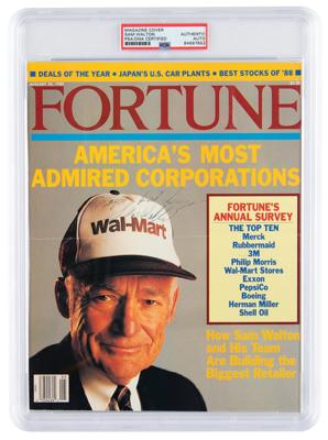 Lot #7076 Sam Walton Signed Magazine Cover