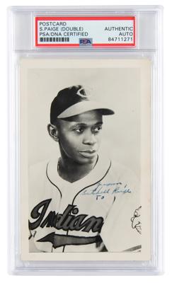 Lot #7505 Satchel Paige Twice-Signed Photograph - Image 1