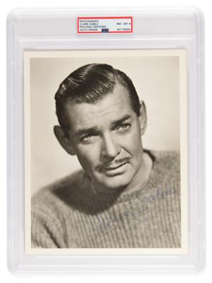 Lot #7380 Clark Gable Signed Photograph - PSA