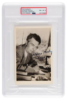 Lot #7243 Aldous Huxley Signed Photograph - PSA