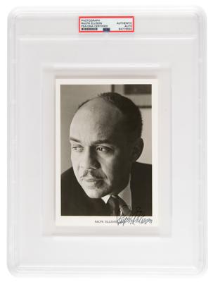 Lot #7237 Ralph Ellison Signed Photograph