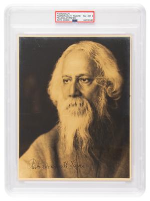 Lot #7229 Rabindranath Tagore Signed Photograph -