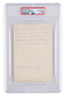 Lot #7211 Samuel L. Clemens Signed Photograph - Image 1