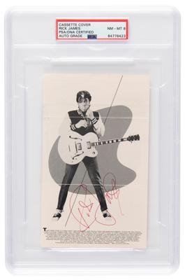 Lot #7332 Rick James Signed Cassette Tape J-card -