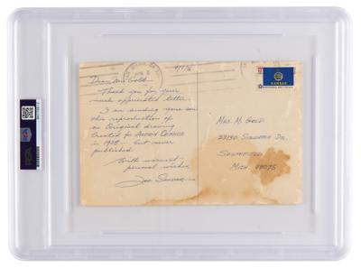 Lot #7205 Joe Schuster Autograph Letter Signed Twice - Image 2