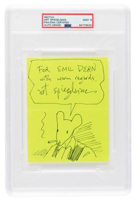 Lot #7207 Art Spiegelman Signed Sketch of Maus -