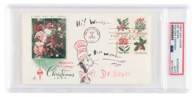 Lot #7226 Dr. Seuss Signed Sketch of the Cat in