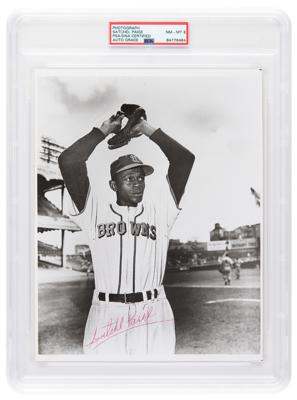 Lot #7506 Satchel Paige Signed Photograph - PSA