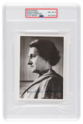 Lot #7091 Indira Gandhi Signed Photograph - PSA