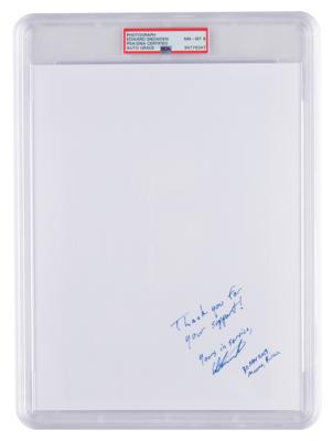 Lot #7070 Edward Snowden Signed Photograph - PSA NM-MT 8 - Image 1