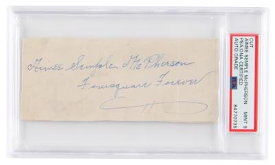 Lot #7110 Aimee Semple McPherson Signature - PSA