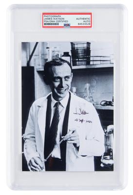 Lot #7088 DNA: James D. Watson Signed Photograph