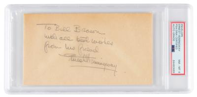Lot #7219 Ernest Hemingway Signature - PSA NM-MT 8