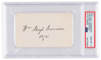 Lot #7092 William Lloyd Garrison Signature - PSA