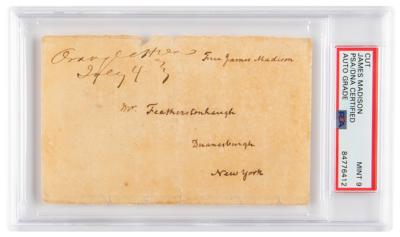 Lot #7009 James Madison Signed Free Frank - PSA
