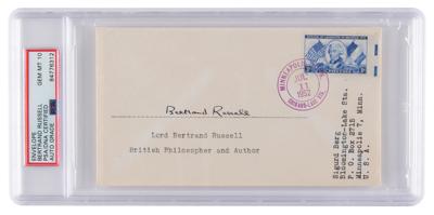 Lot #7131 Bertrand Russell Signature - PSA GEM