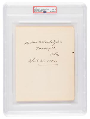 Lot #7137 Booker T. Washington Signature - PSA