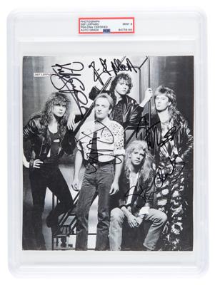 Lot #7317 Def Leppard Signed Photograph - PSA MINT
