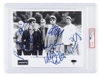 Lot #7347 Oasis Signed Photograph - PSA GEM MT 10
