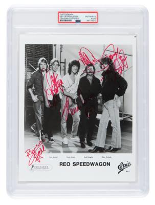 Lot #7354 REO Speedwagon Signed Photograph