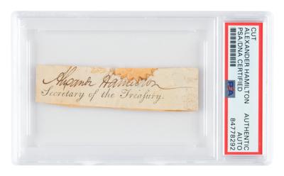 Lot #7064 Alexander Hamilton Signature as Treasury